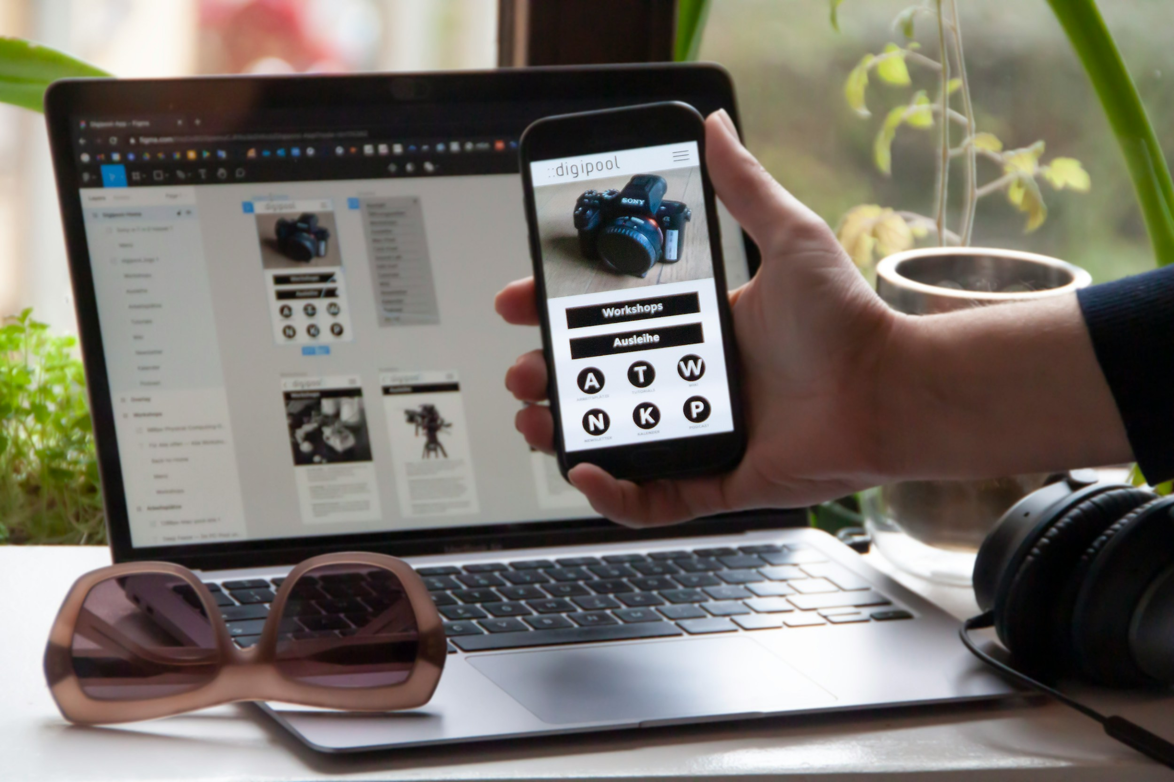 Cross-platform app interface viewed on smartphone.